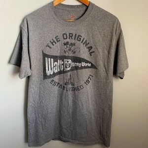 Hanes Original Walt Disney World Men's Gray Print Tee Size Large